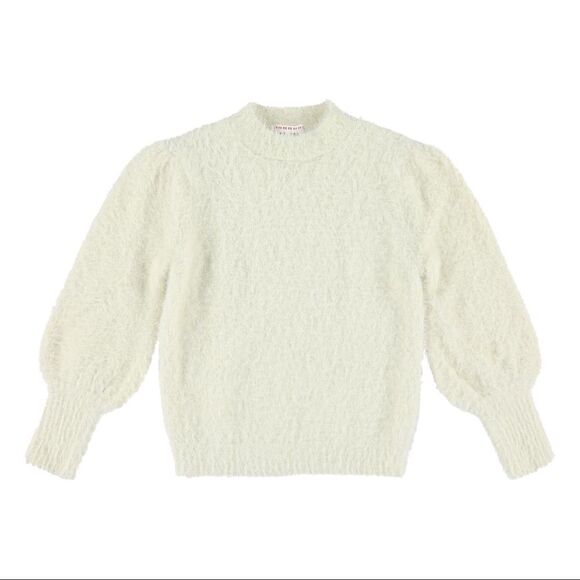 Morley Girls Off White Soft Fuzzy Knit Sweater. Size Medium. - Picture 1 of 7
